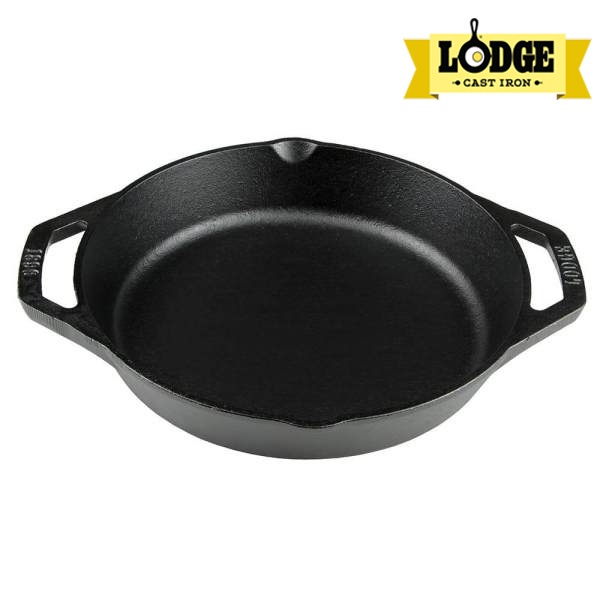 [Chính hãng LOGDE - MỸ] Chảo gang cỡ trung Lodge hai tay cầm 26cm - L8SKL. Dùng xào, nướng, chiên, áp chảo thực phẩm