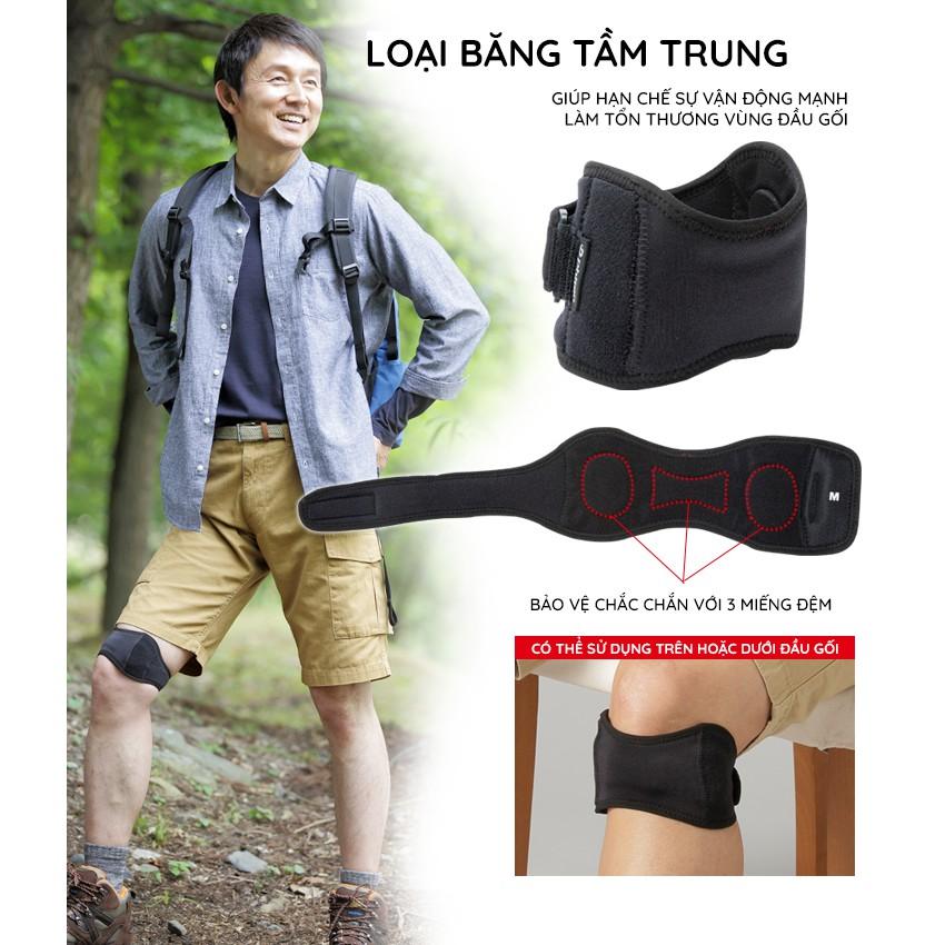 Băng Bảo Vệ Gối Phiten Supporter Knee Band Middle Type (Loại Vừa) - AP176003/AP176004/AP176005