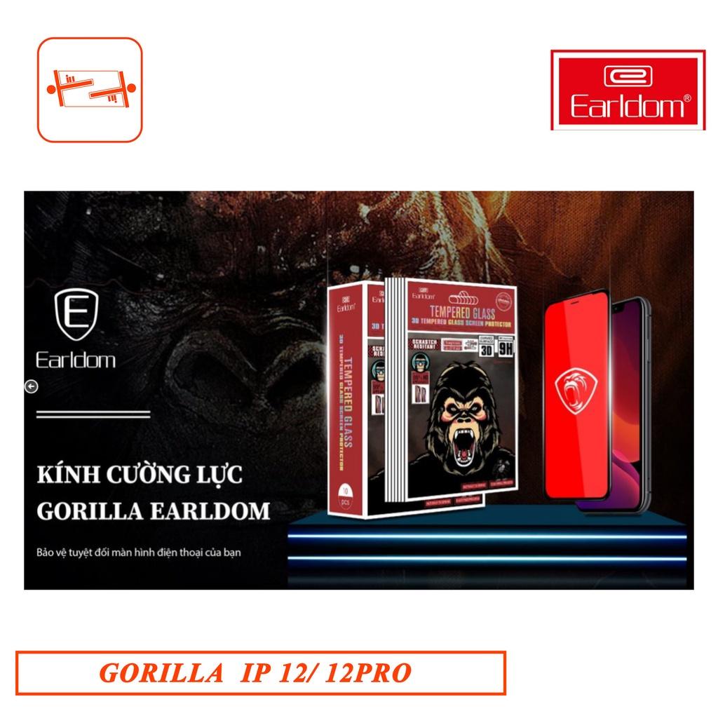 KÍNH CƯỜNG LỰC DÀNH CHO IPHONE 12/12 PRO GORILLA EARLDOM ||3D