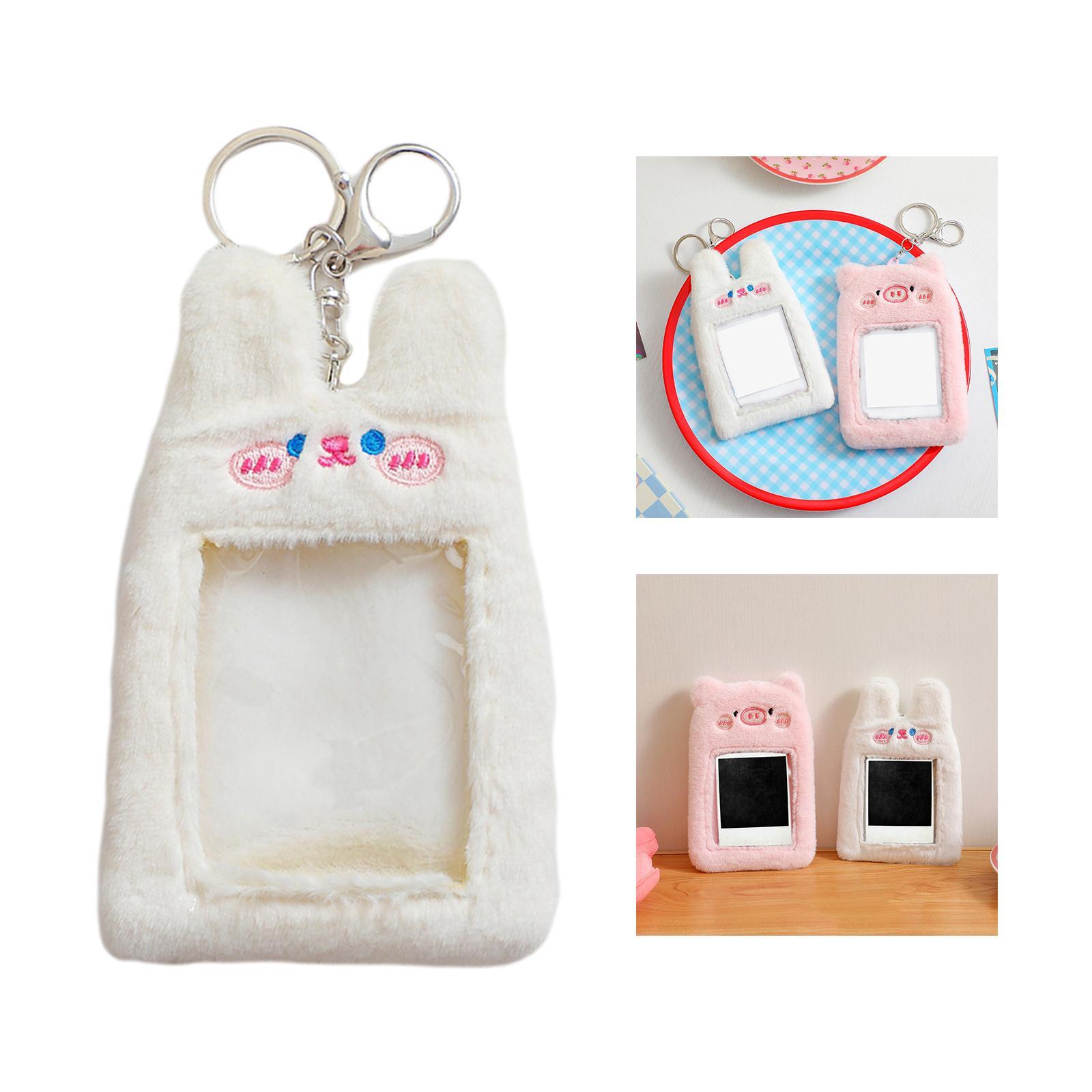 2x Plush Cartoon Photocard Holder Card Cover Practical Card Holder