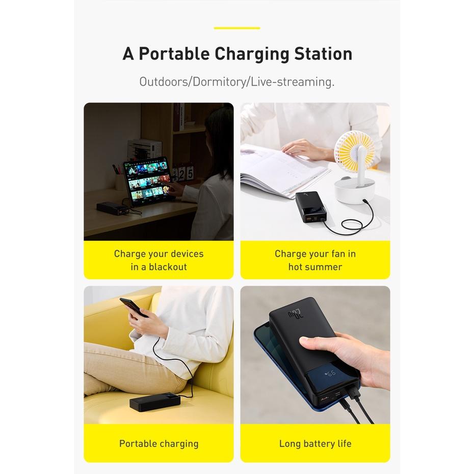 Pin sạc dự phòng Baseus Bipow Digital Display Power Bank - Hàng chính hãng.