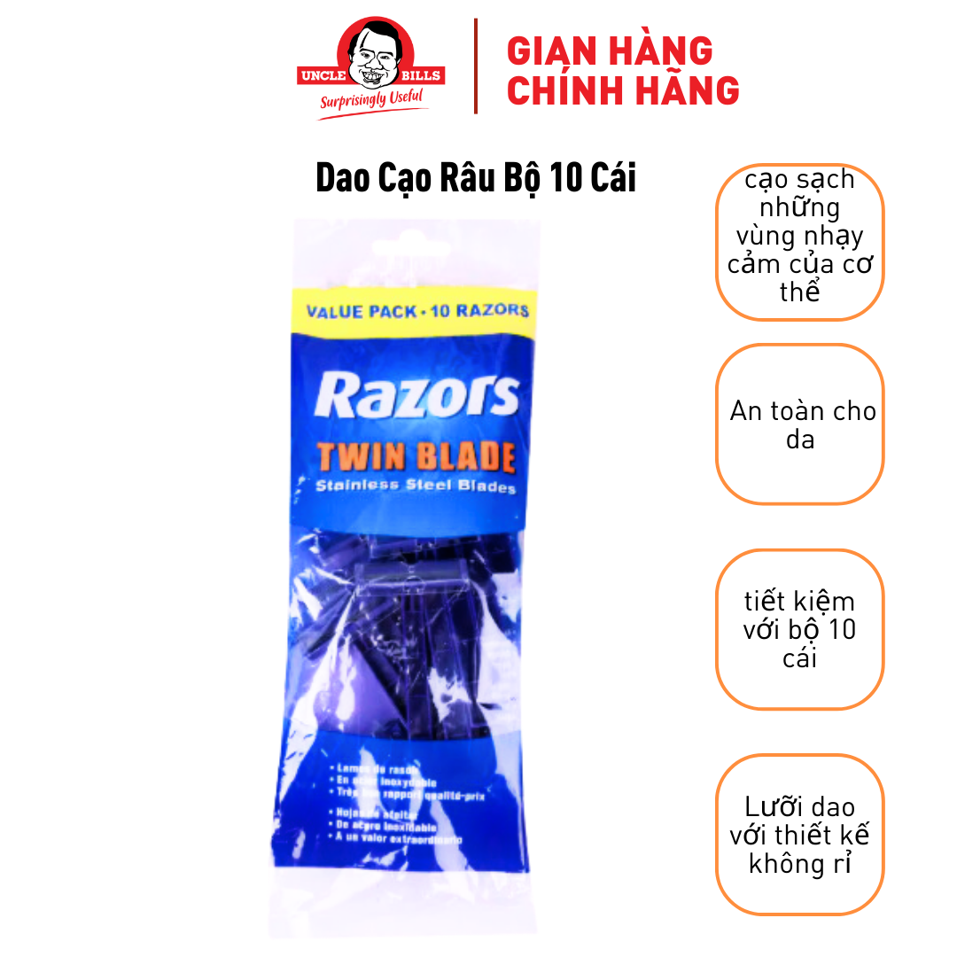 Dao Cạo Râu Bộ 10 Cái