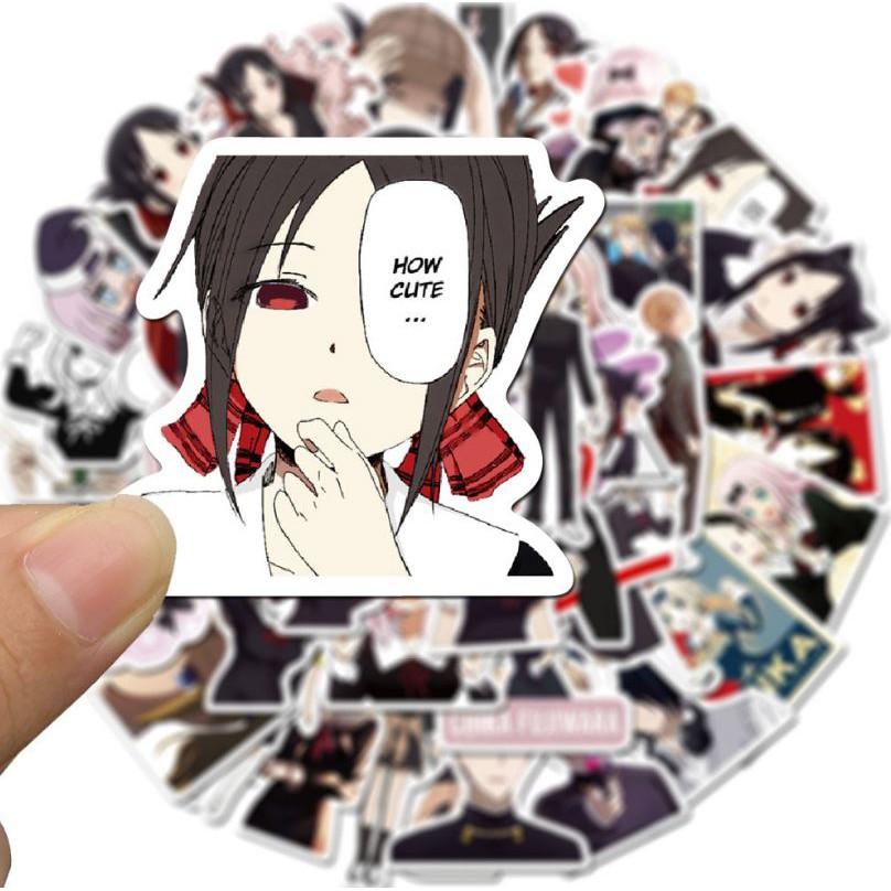 Sticker dán cao cấp anime Rimanhuiye Miss Wants Me to Confess Cực COOL ms#202