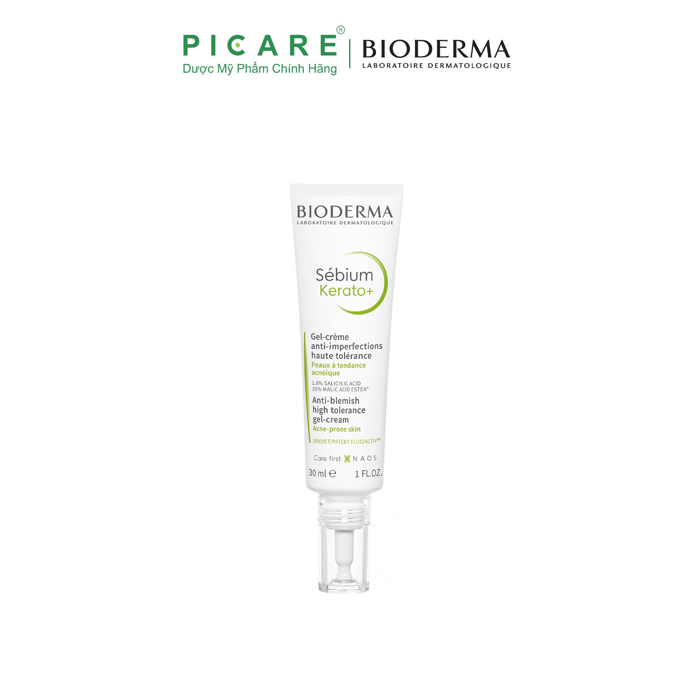 Kem Dưỡng Hỗ Trợ Giảm Mụn Chuyên Sâu Cho Da Mụn Nhẹ Đến Trung Bình Bioderma Sébium Kerato+ 30ml