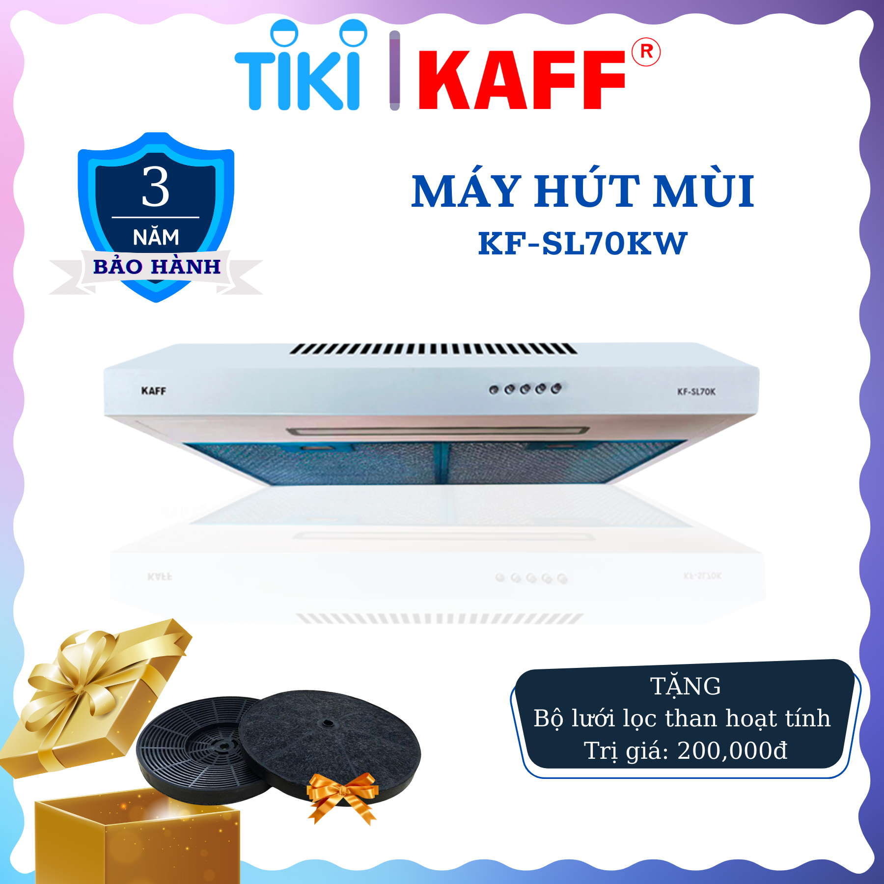 Máy hút mùi âm tủ 700mm KAFF KF-SL70KW - Hàng Chính Hãng