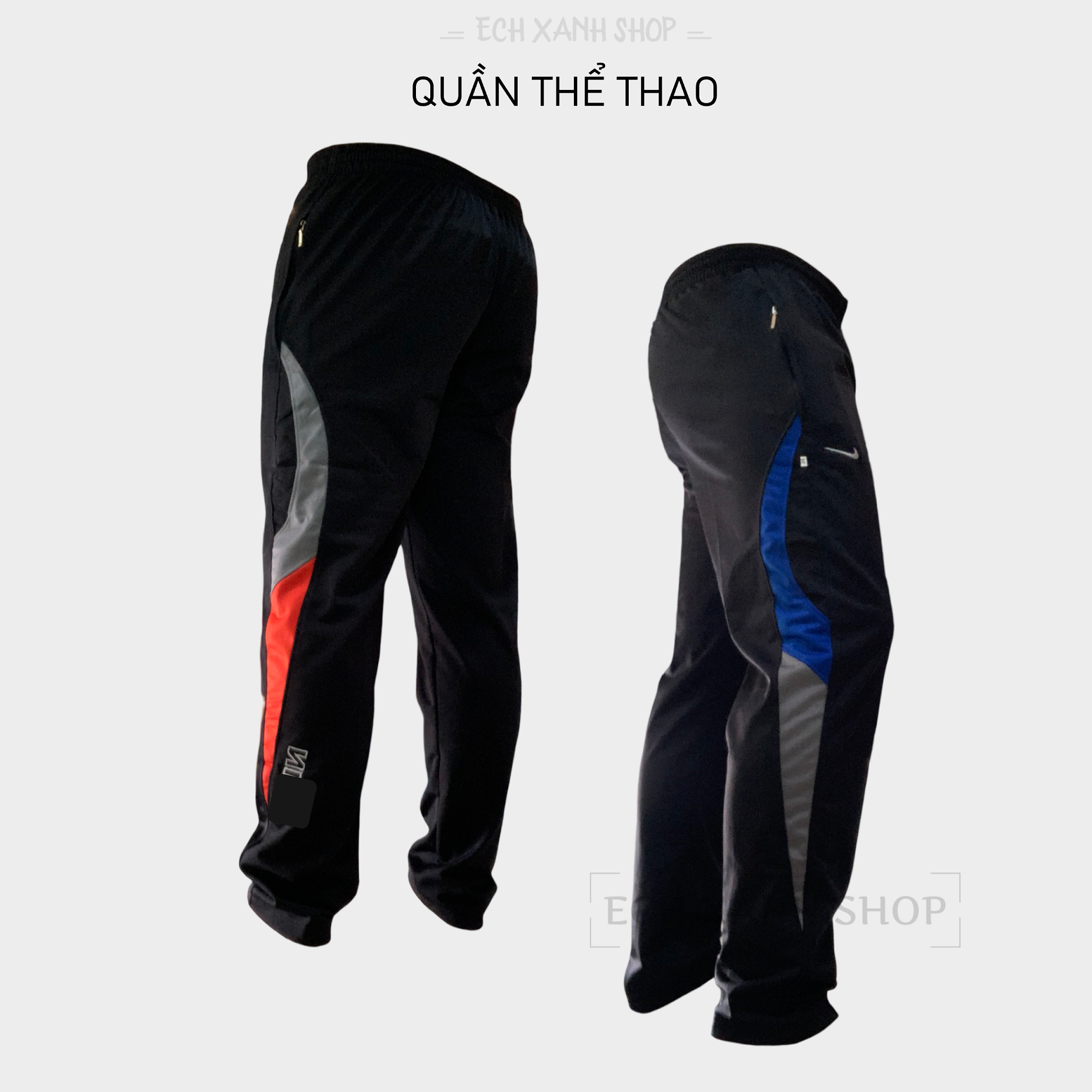 Quần Thể Dục Thể Thao Chất Thun Phối Màu