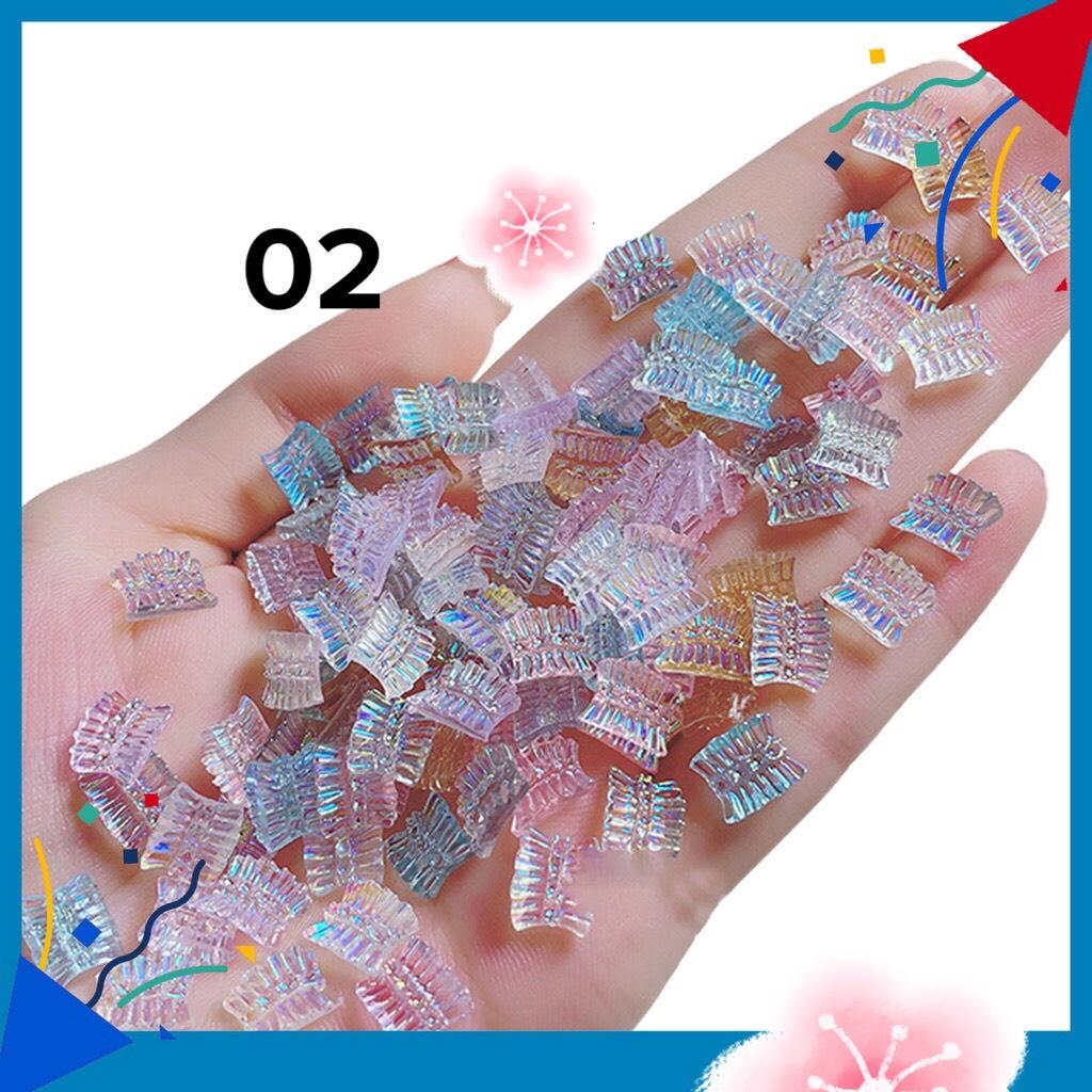 Set 10 phụ kiện nơ 3D trang trí móng tay xinh xắn DIY