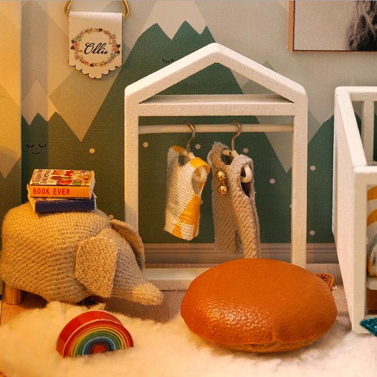 Mô hình nhà DIY Doll House Comfortable Life Kèm Mica Chống bụi