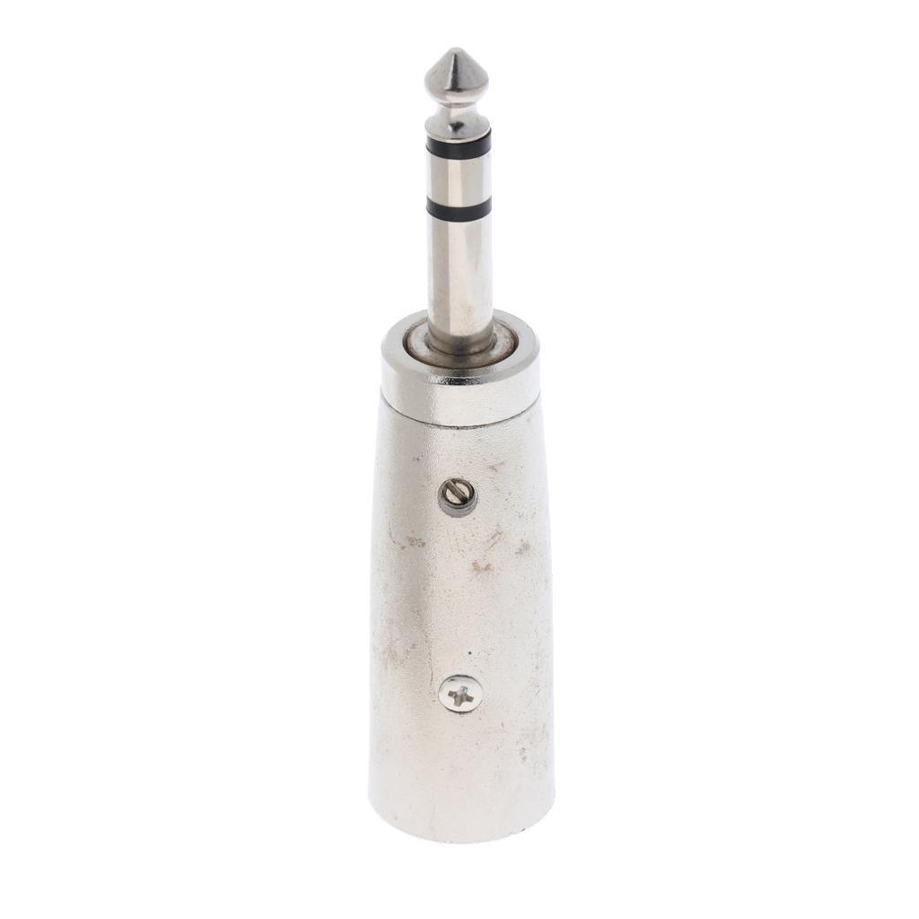 4PCS 1/4" 6.35mm Stereo Female Jack to 3-Pin Female -Audio Cable Mic Adapter