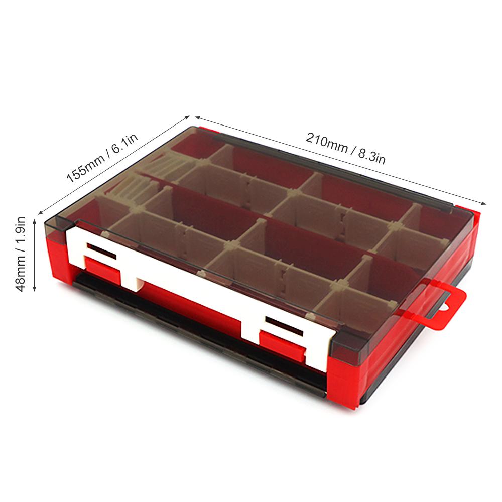 Double Sided Fishing Storage Case Bait Box Lures Organizer Fishing Tackle Container