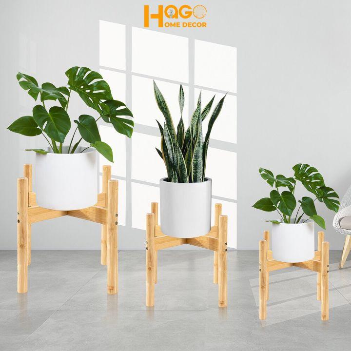 Đôn Gỗ Để Chậu Cây Chân Tròn- Kệ Để Cây Cảnh Trang Trí Nhà Cửa, Sân Vườn Bằng Gỗ Thông Tự Nhiên Bền Đẹp