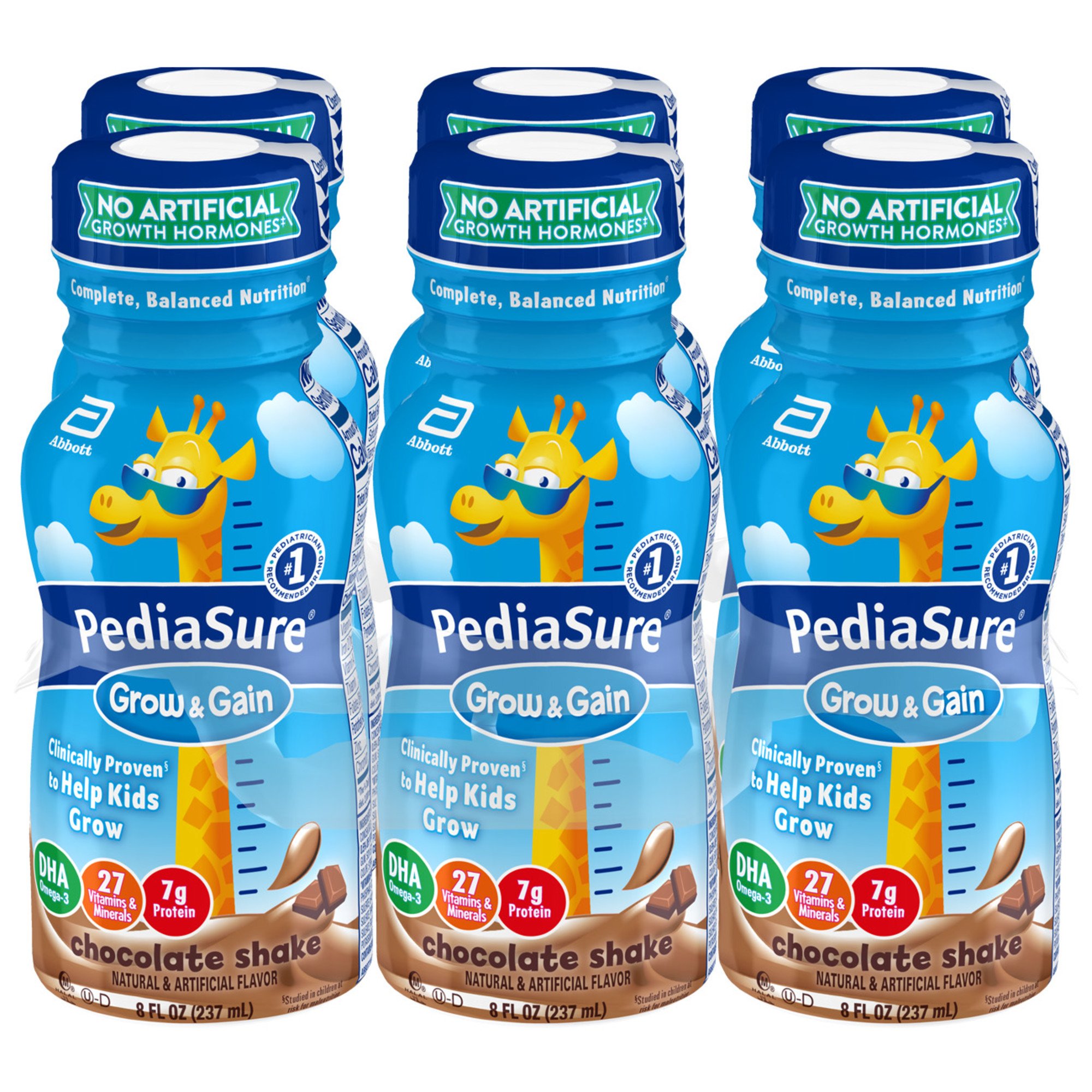 Sữa nước Pediasure Grow &amp; Gain Chocolate Shake (Vị Sô-cô-la) 237ml x 24 Chai (Thùng) Mẫu mới 2020 - Nhập khẩu Mỹ