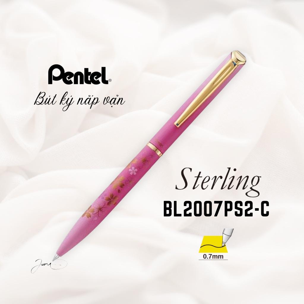 Bút Ký Cao Cấp Pentel BL2007 Ngòi 0.7mm Mực Xanh Có Gác Bút | Thiết Kế Bút Nắp Vặn Thanh Lịch