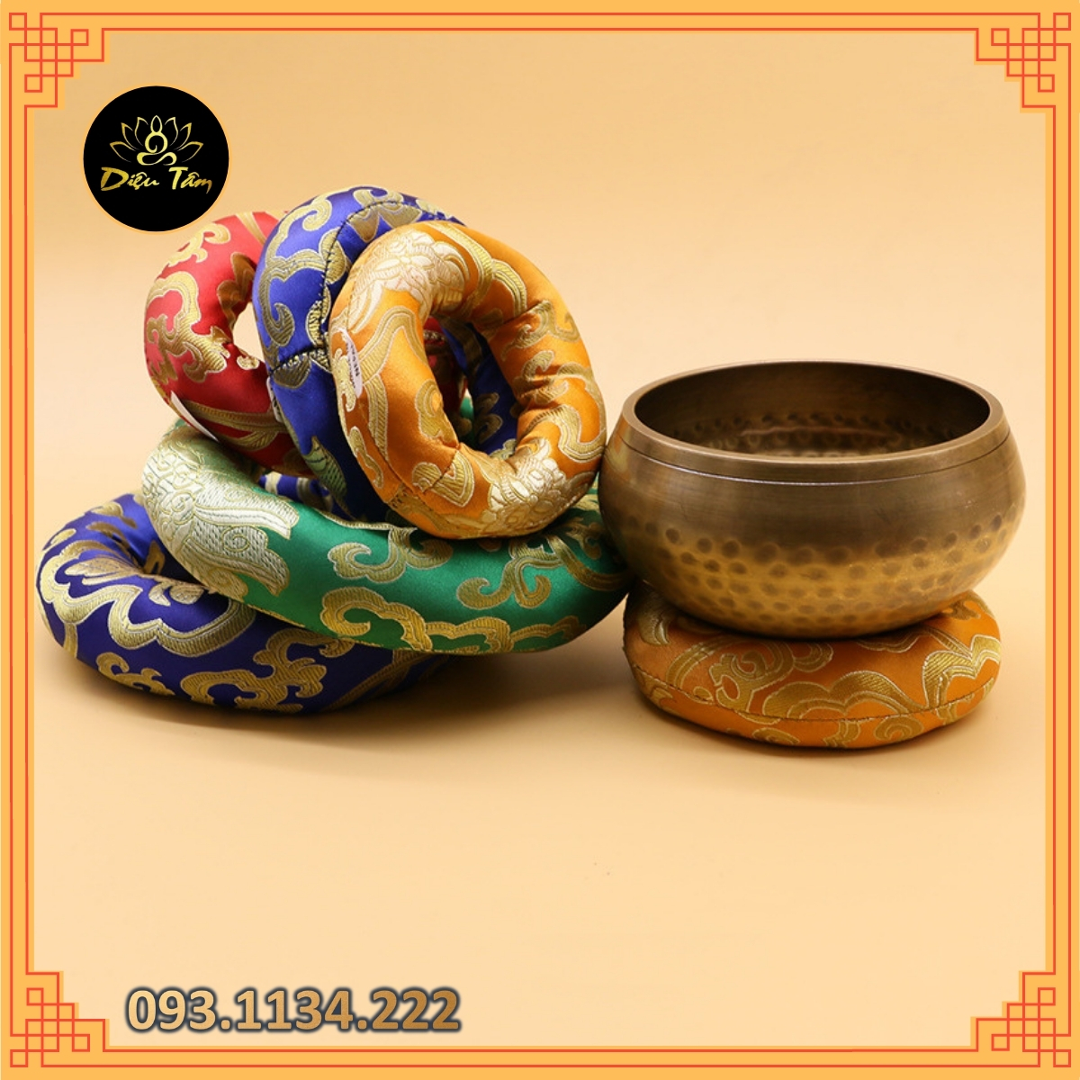 Đệm chuông xoay Nepal, Vòng gác chuông xoay singing bowl thiền định - Ngẫu nhiên