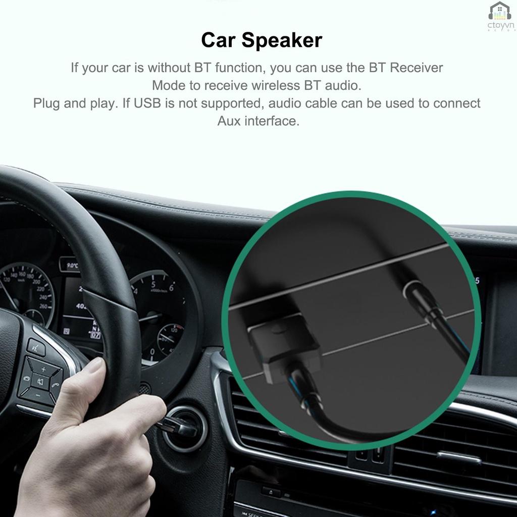 Thiết bị thu phát âm thanh ZF-169S USB Bluetooth 5.0 giắc cắm 3.5mm cho xe hơi TV PC