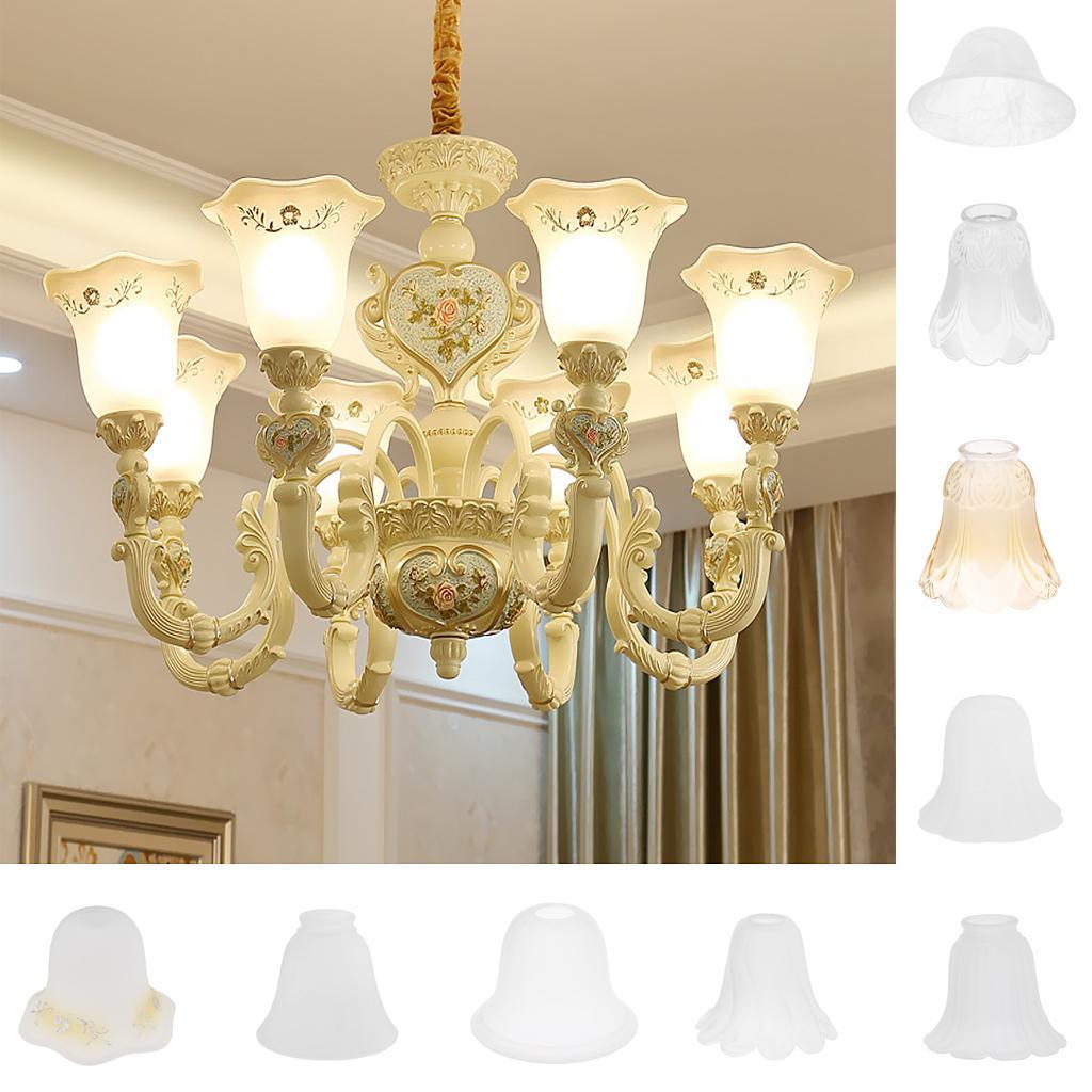 #1 Bell Frosted Glass Shade Ceiling Light Shade Traditional Lamp Shade 2x