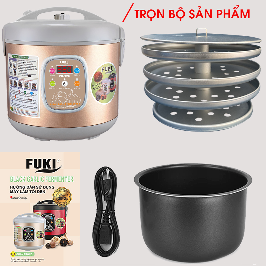 Máy làm tỏi đen FUKI FK-920 loại 8L (Vàng Gold) - Hàng Chính Hãng