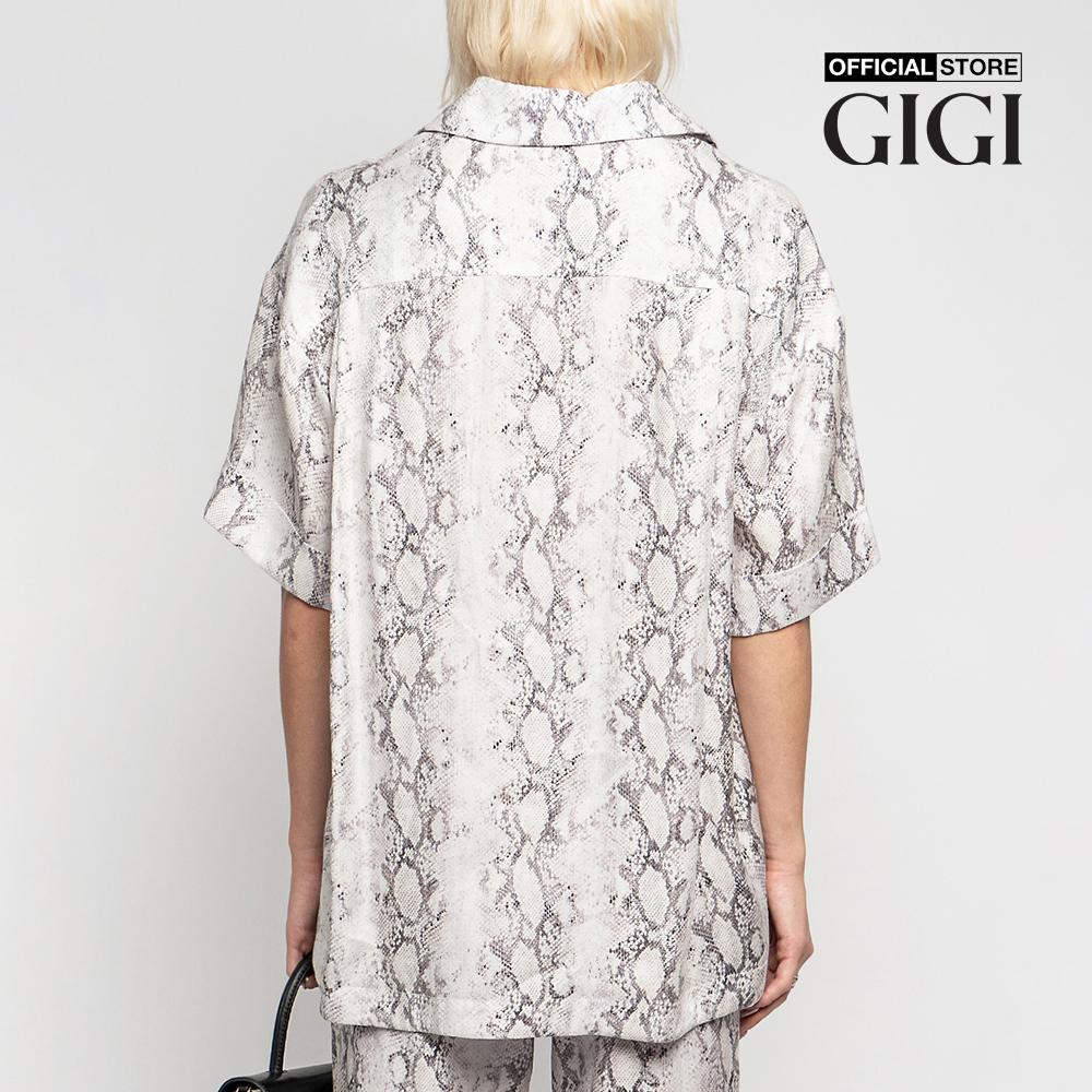 GIGI - Áo sơ mi nữ tay ngắn phom suông phối túi hiện đại G1108T212264