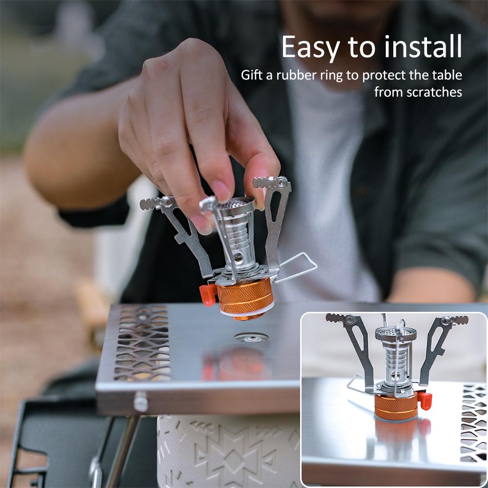 Outdoor Folding Camp Stove Stand Cooking Station Table for Camping Hiking Backpacking Picnic