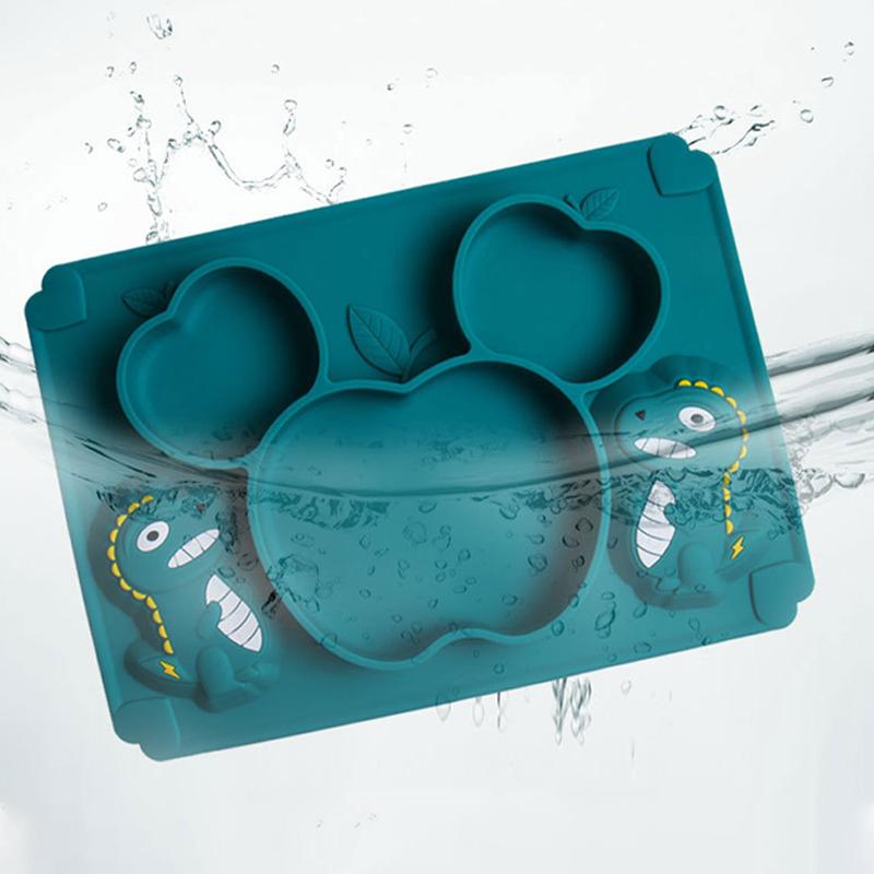 Cho Bé Bộ Đồ Ăn 3 Món Bé Đĩa Dùng Tiệc Gia Sáng Tạo Hoạt Hình Nĩa Cốc Thả Chịu Trẻ Em Ăn Món Ăn Cho quà Tặng