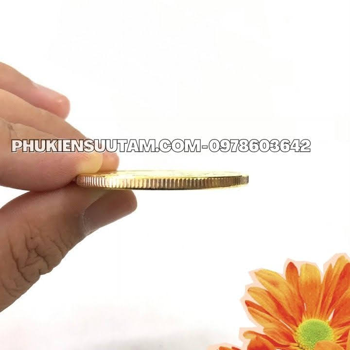 Xu 12 Con Giáp Tuổi Thìn, đường kính: 4cm, màu vàng - SP005821