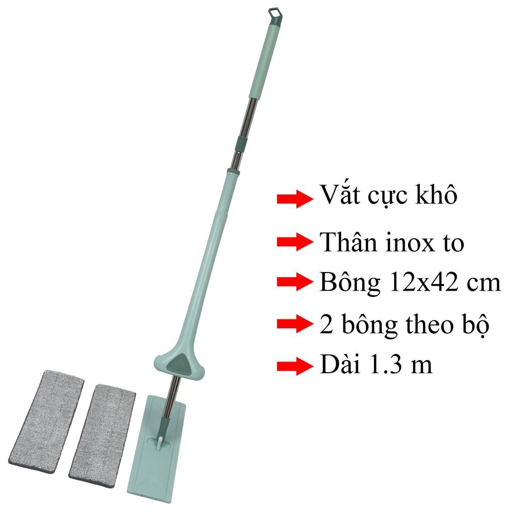 (0h - 24h) CÂY LAU NHÀ TỰ VẮT (KÍCH THƯỚC BÔNG 12X42 CM),CỰC TIỆN DỤNG