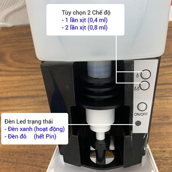 Máy xịt cồn cảm ứng tự động dùng Pin và Nguồn YK-1808