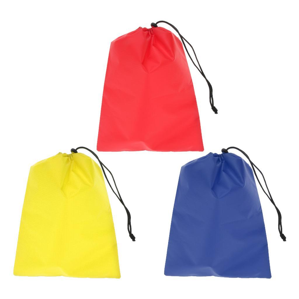 3x Shoes Pouch Portable Travel Shoe Bags Nylon Waterproof Drawstring Storage Ditty Bag Makeup Pouch