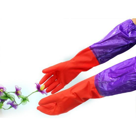 Găng Tay Rửa Bát ️ ️ Găng Tay Cao Su LÓT NỈ Rửa Bát Giặt Đồ Tiện Lợi