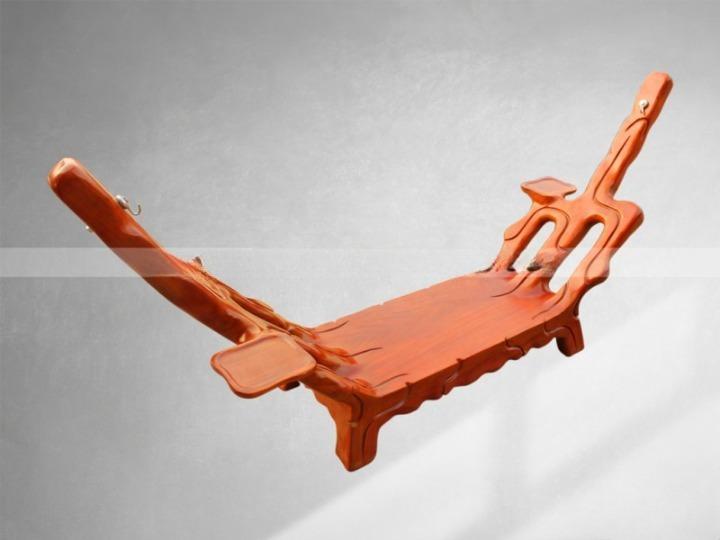 Võng gỗ gốc cây gỗ đỏ , hàng nguyên khối , khung võng gỗ