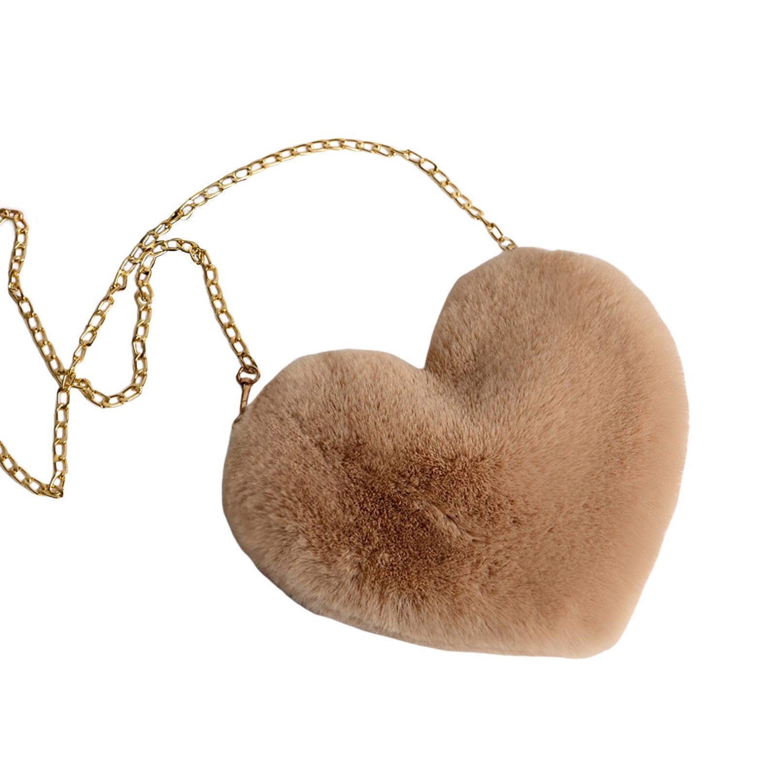 Fashion Heart Shape Shoulder Bag Women Crossbody with Chain for Girls Party