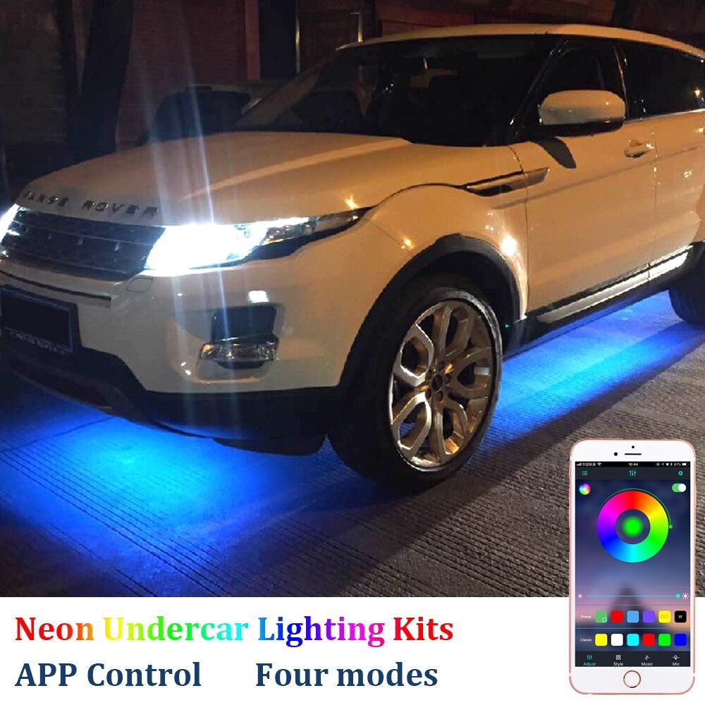 Bộ 4 Đèn Led Neon Chống Nước 8 Màu