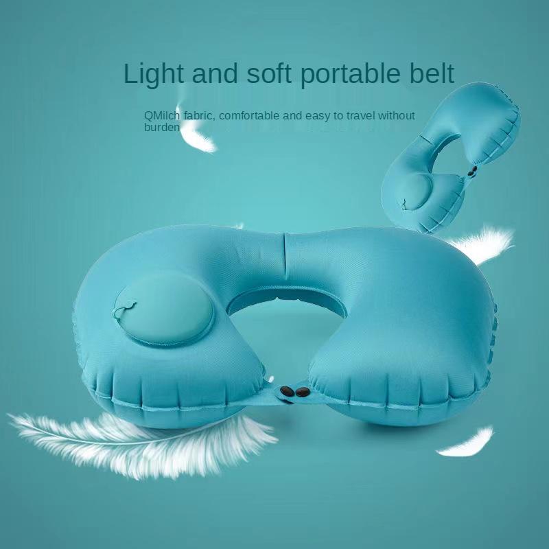 Gối Chữ U Cổ Bảo Vệ Báo Chí Bơm Hơi Cổ Tử Cung Gối Cổ Gối Du Lịch Di Động Du Lịch Tinh Hiện Vật