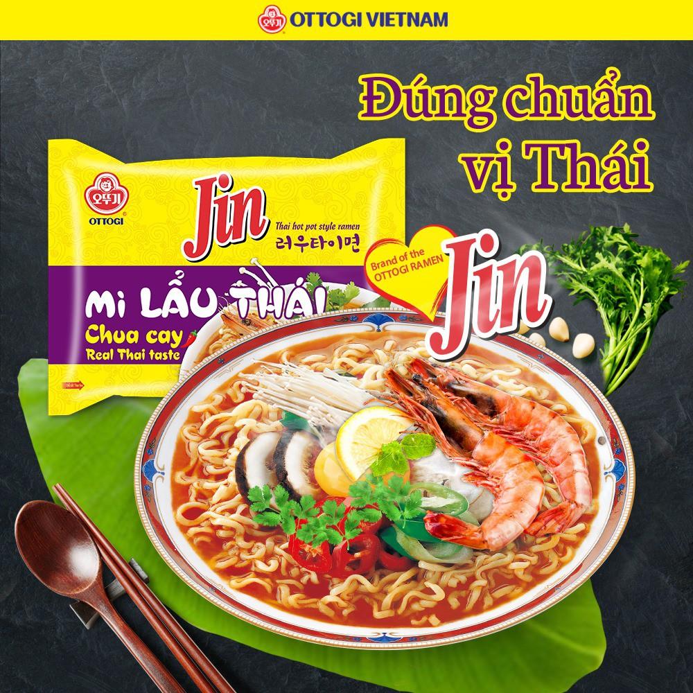 Combo 6 gói Mì Jin lẩu Thái Ottogi 115g