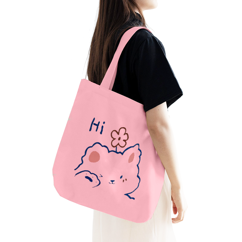 Túi Vải Tote Bag 20x House Đeo Vai Họa Tiết Thú Bông