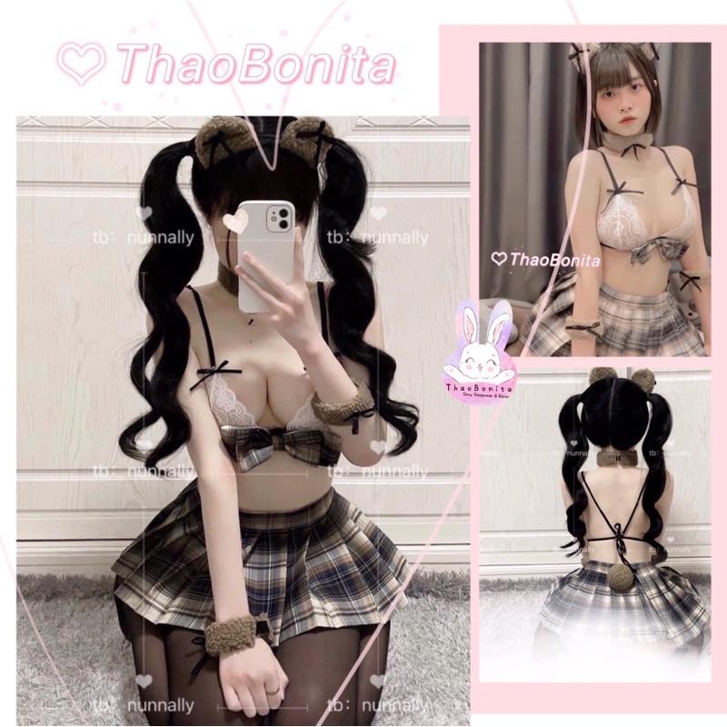 Set Nàng Gấu Teddy Bear. GIAO HỎA TỐC TPHCM. Đồ Ngủ Cosplay Sexy. ThaoBonita T004