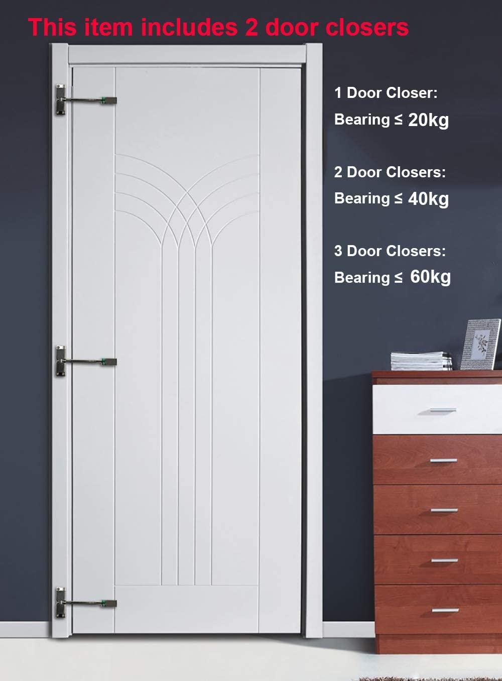 Cửa đóng 2 mảnh Cửa tự động gần hơn với điều khiển tốc độ cơ học Tối đa 40kg với cờ lê lục giác và ốc vít