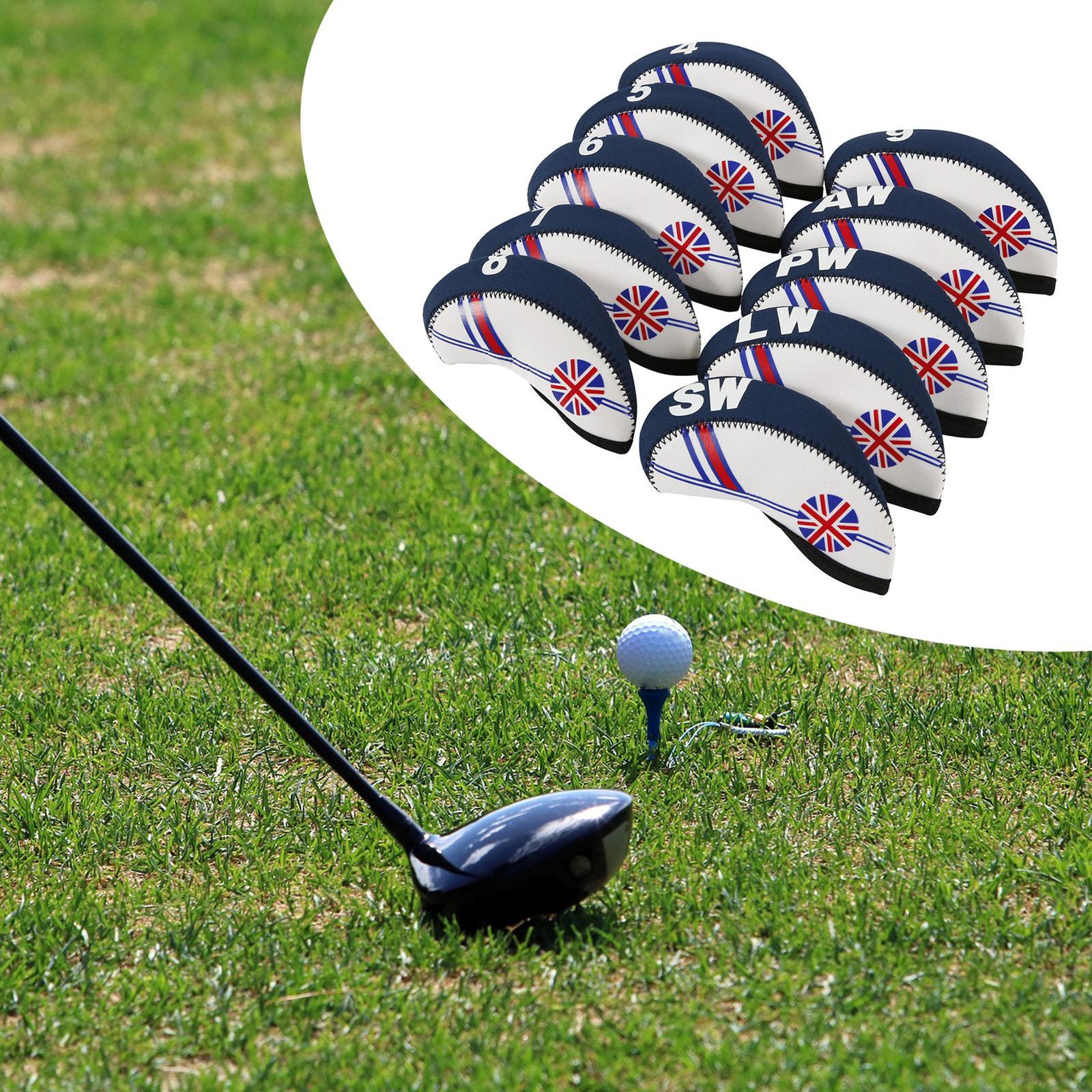 10pcs Golf Iron Head Covers Set Headcover with Number, Fit Most Irons Protective Headcover