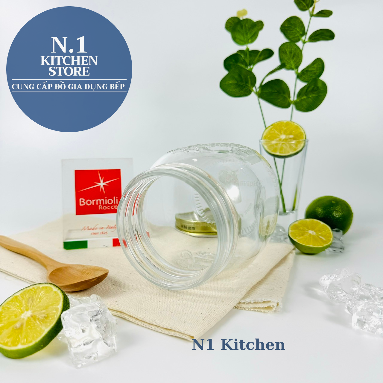 Quattro Invetro hũ thủy tinh 700 ml Bormioli Rocco Ý - Hàng Chính Hãng