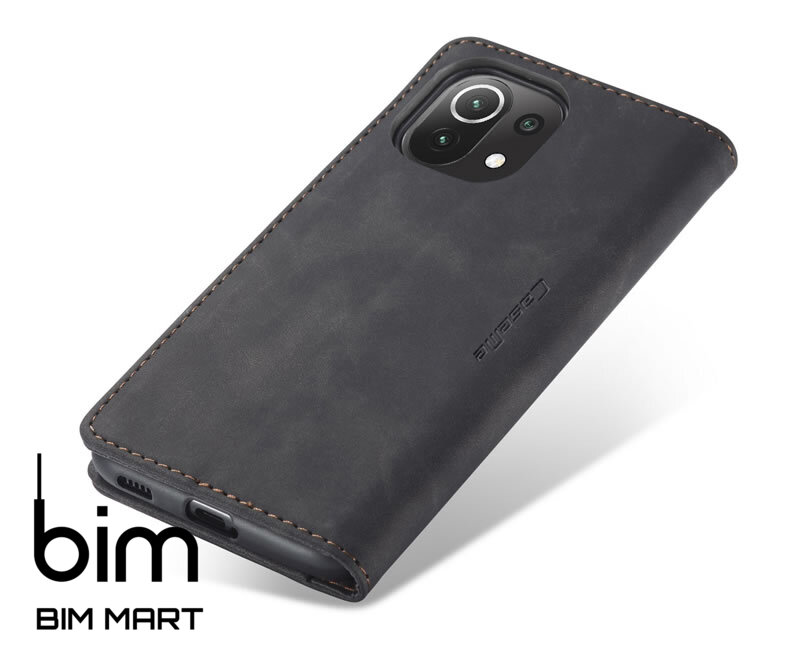 Bao da cao cấp dành cho Xiaomi Mi 11 Lite dạng ví chính hãng Caseme - Hàng Nhập Khẩu