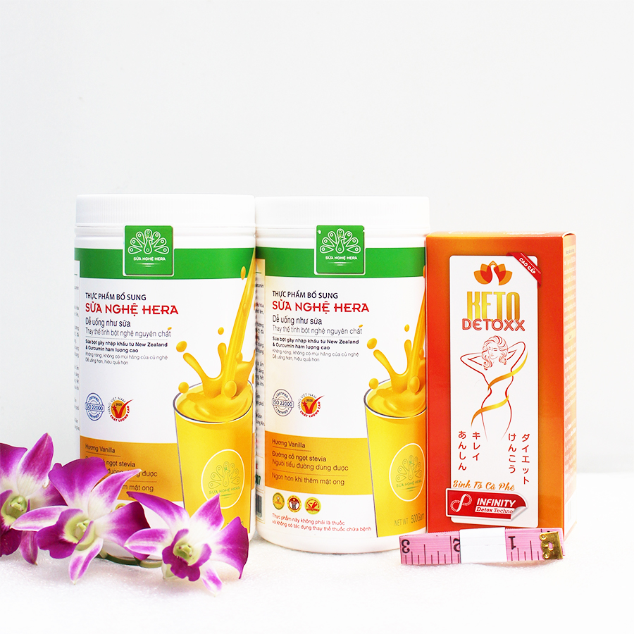 Liệu trình 2 hộp Sữa Nghệ Hera 500g - NGĂN NGỪA ĐAU DẠ DÀY và giúp LỢI SỮA cho con bú