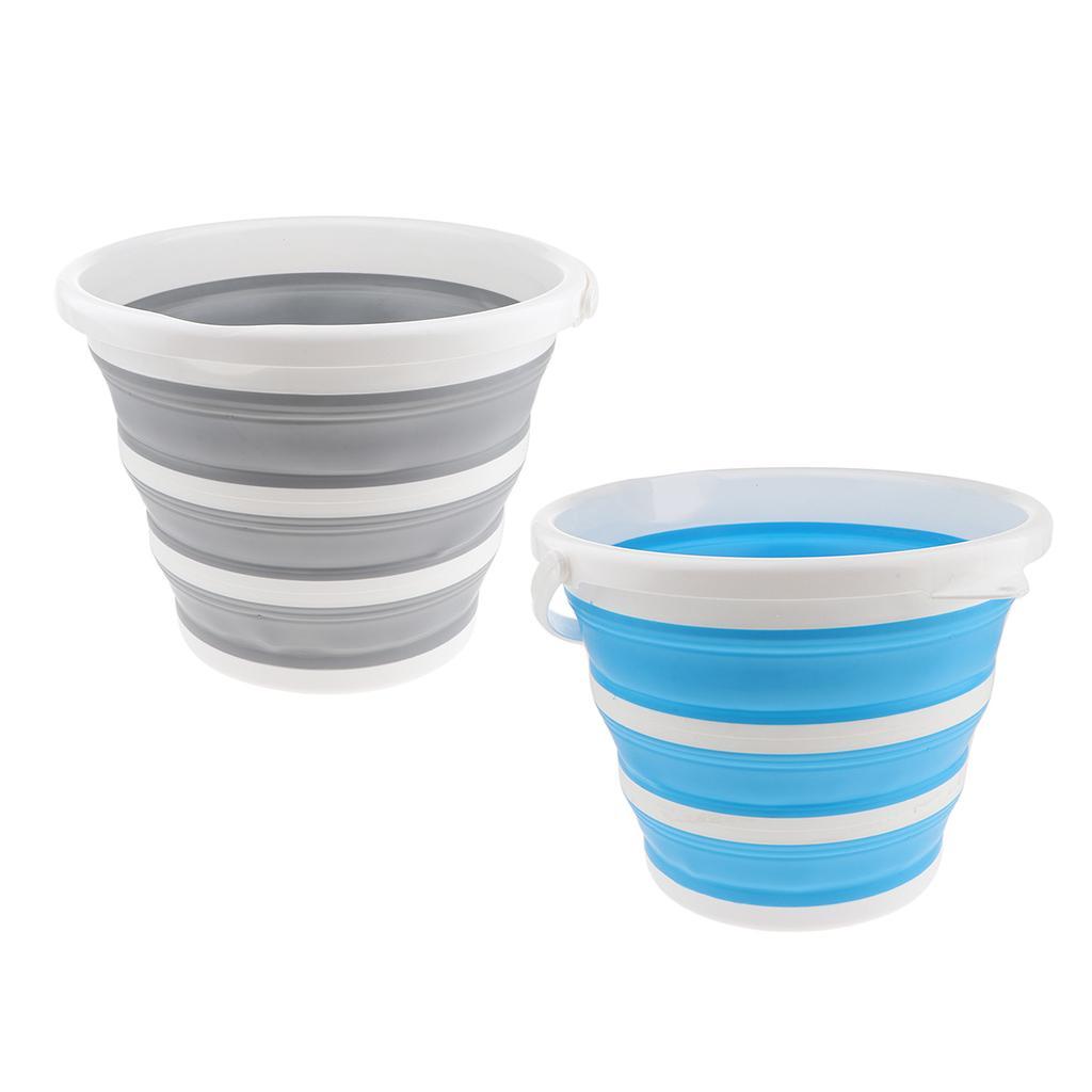 Premium 10L Outdoor Folding Fishing Car Wash Bucket Water Storage Container for Car Washing, Laundry, Watering, Camping, Fishing