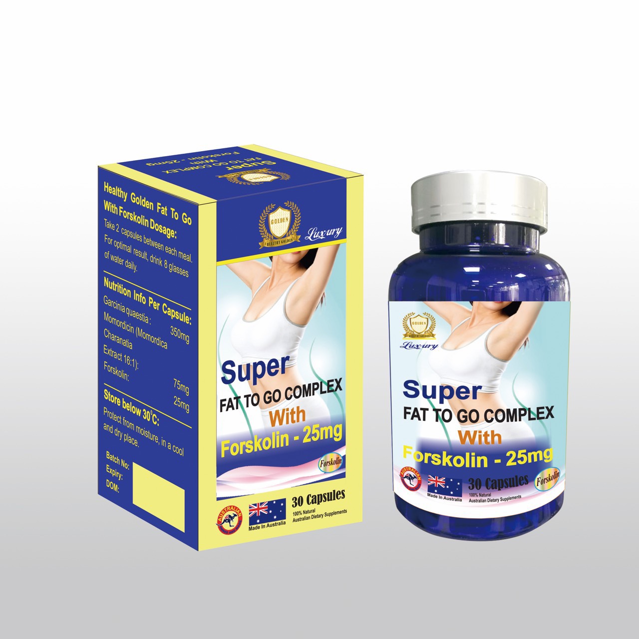 Viên uống hỗ trợ giảm cân Super Fat to go With Forskolin -