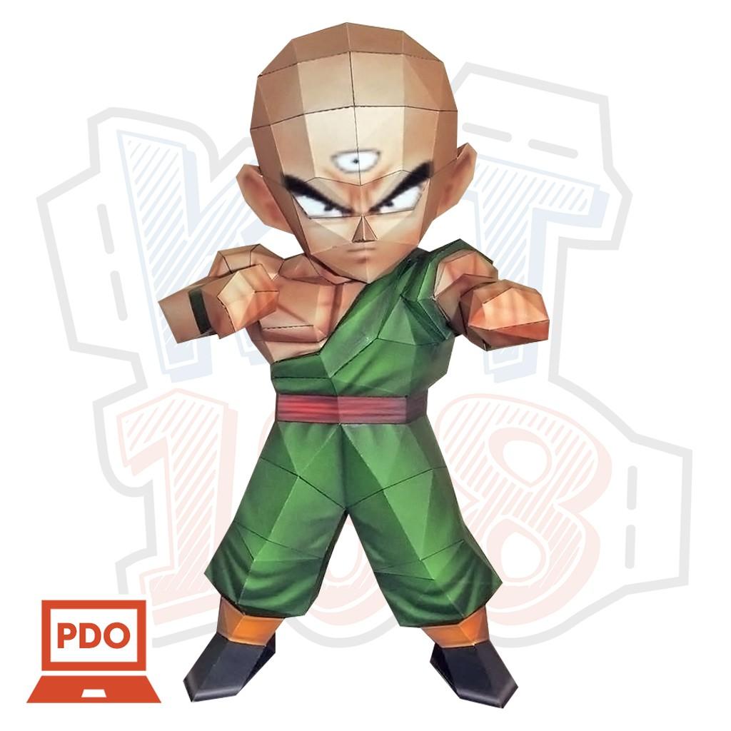 Mô hình giấy Anime Dragon Ball Chibi Tien Shinhan