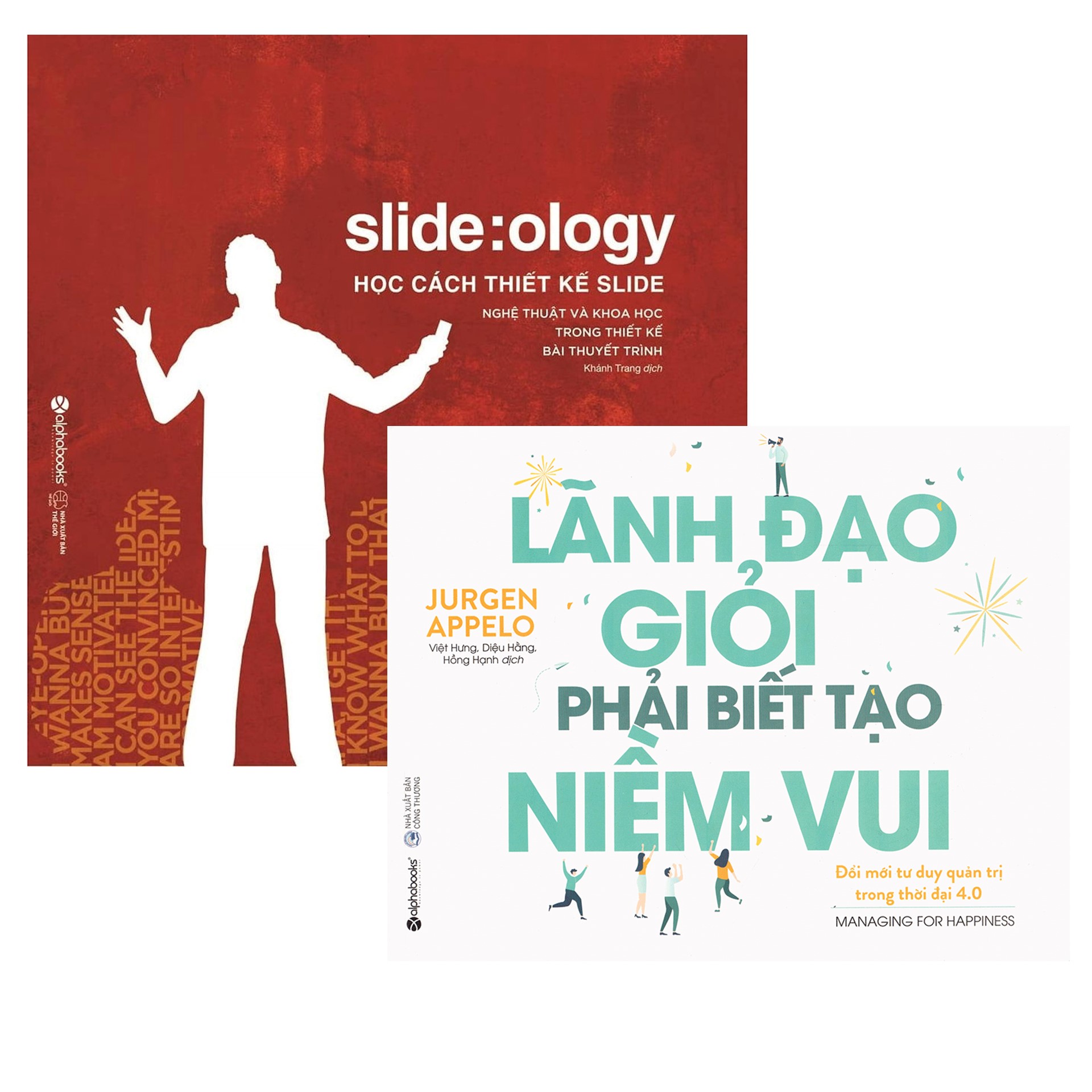 Combo Sách Kỹ Năng Làm Việc : Slideology - Học Cách Thiết Kế Slide + Lãnh Đạo Giỏi Phải Biết Tạo Niềm Vui