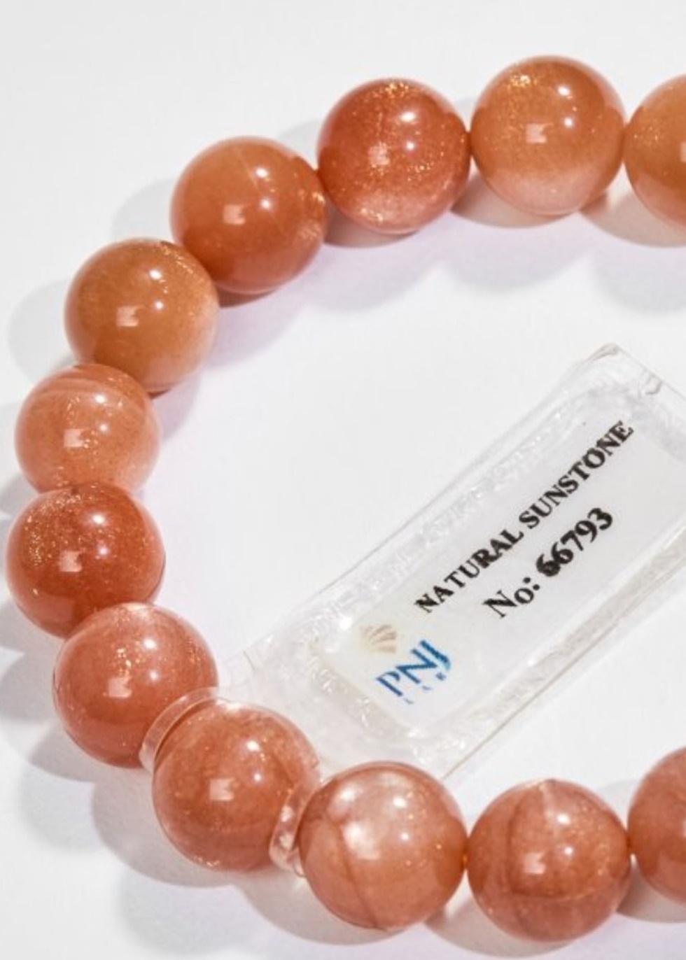 Lắc Tay Đá Mặt Trời Sunstone 9MM Kèm Giấy Kiểm Định PNJ
