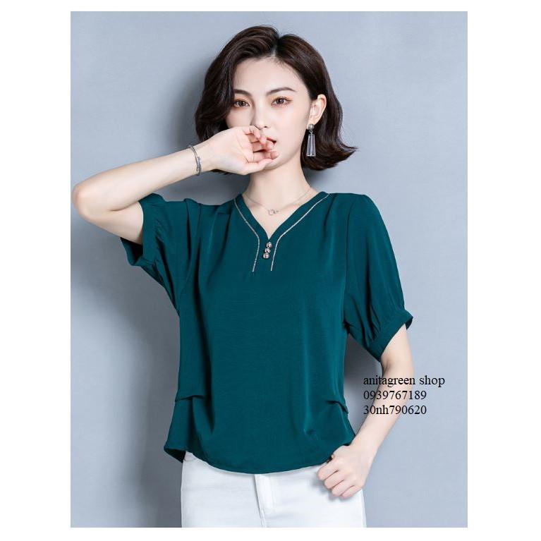 Nh790620-ÁO KIỂU NỮ VIỀN TAY NGẮN