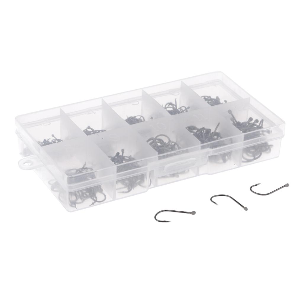 500pcs 10 Size Assorted Fishing Hooks Octopus Hooks Circle Barbed Hook