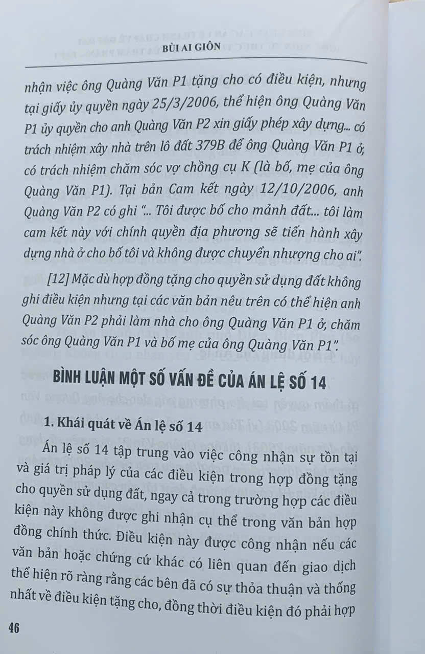 Bình luận các án lệ tranh chấp về đất đai – Góc nhìn từ thực tiễn xét xử của Thẩm phán (tập 1 và 2)