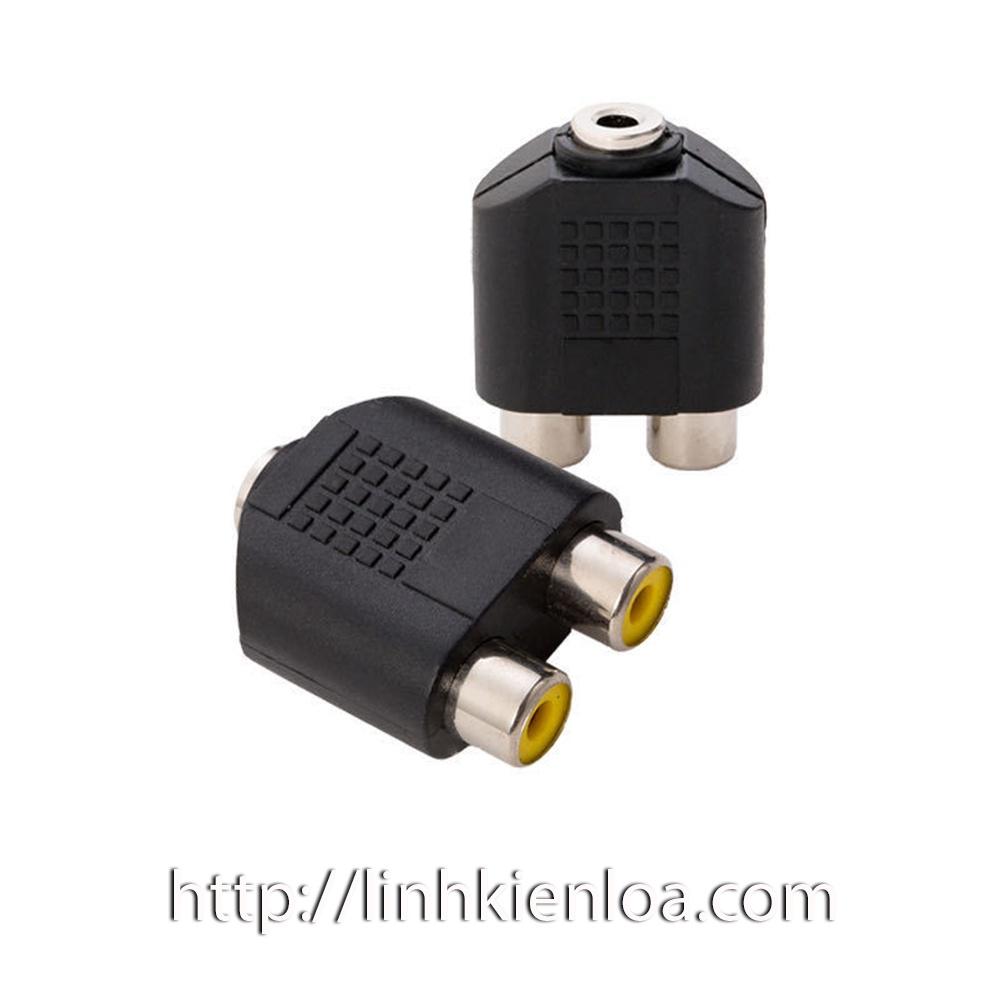 Đầu cắm, Jack chuyển đổi âm thanh 3.5mm sang 2 Jack AV hoa sen